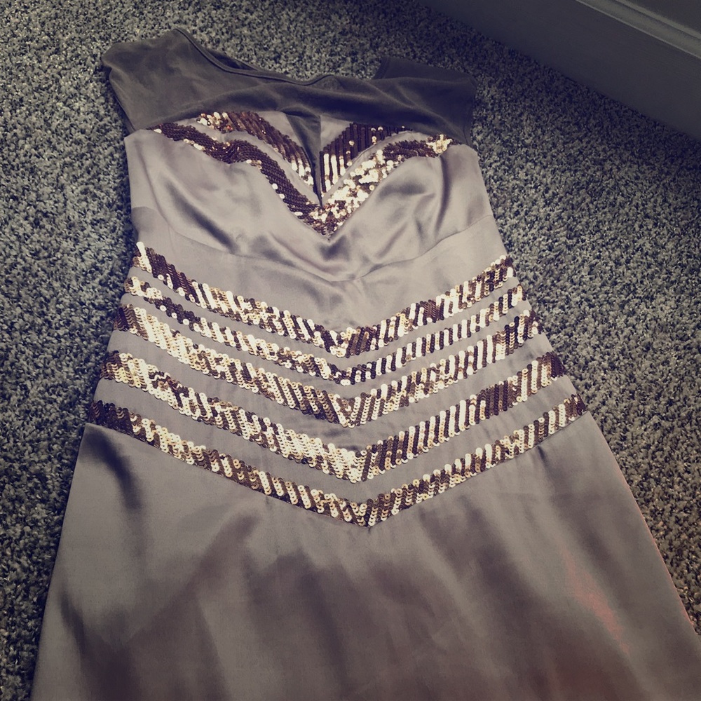 Beautiful brown gold dress!